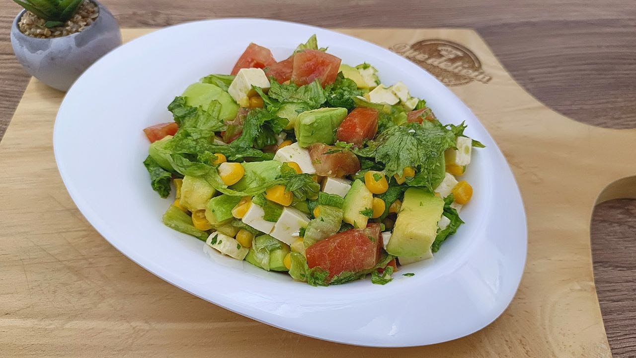 👨‍🍳🥗 La más deliciosa y saludable ensalada de lechuga y aguacate. 🥬😍