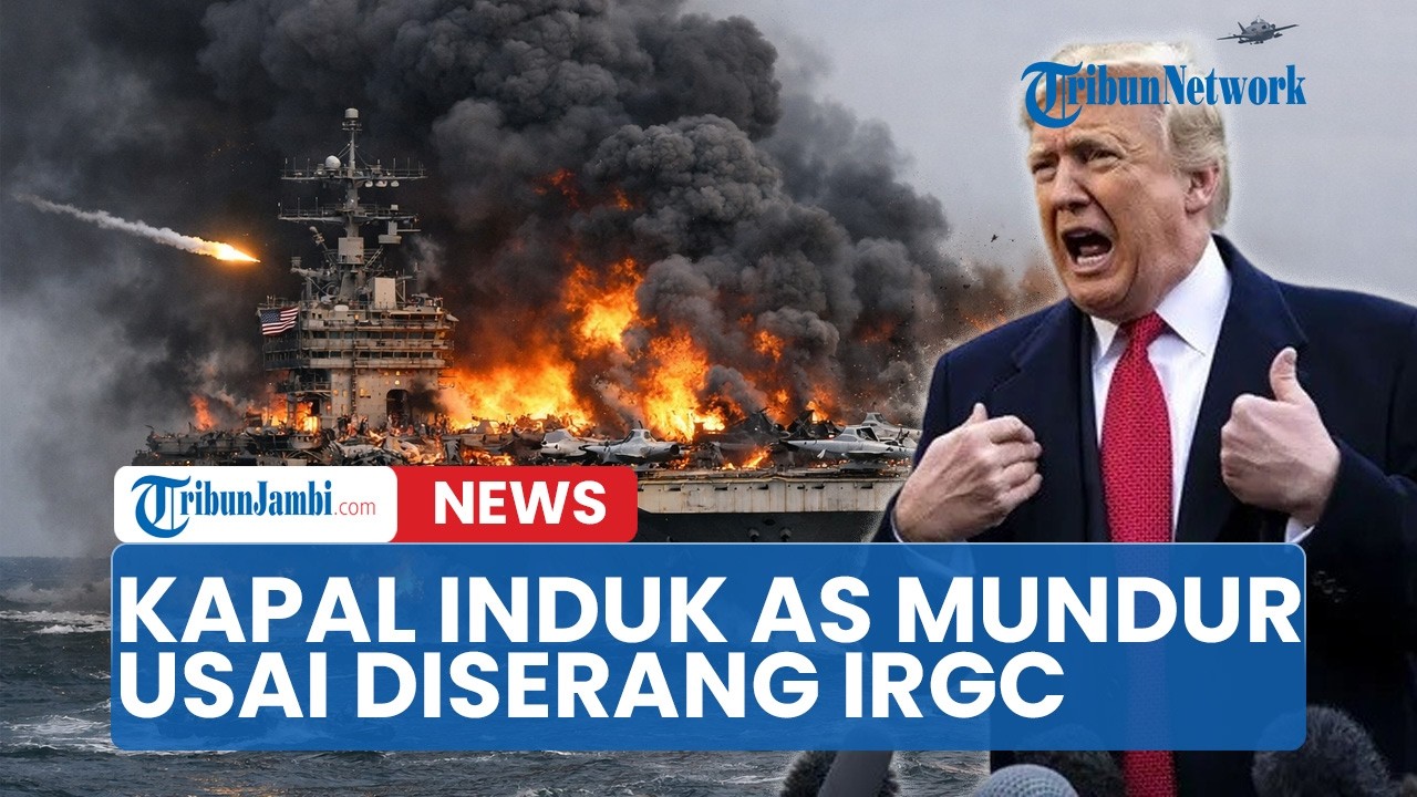 🔴Kapal Induk AS USS Abraham Lincoln Terbakar Diserang Drone & Rudal IRGC dan Pilih Mundur