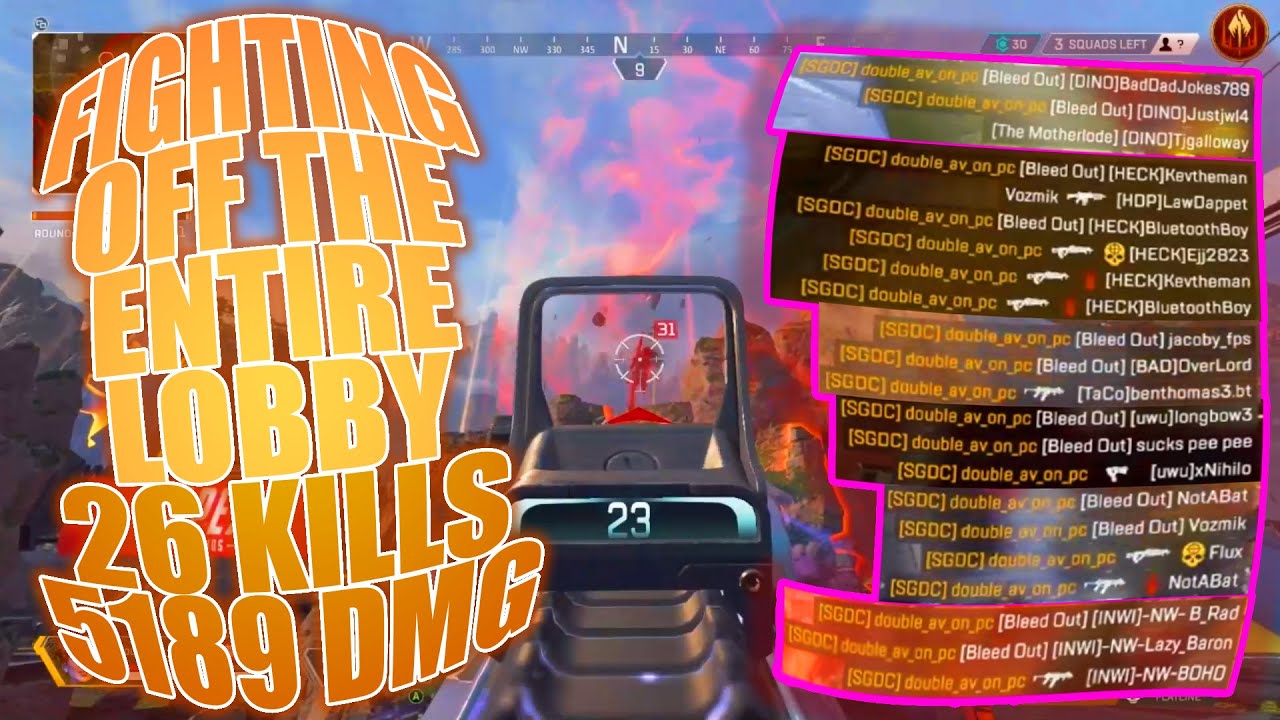 Using my MASSIVE BRAIN to fight off TINY BRAINS --26KILLS 5000DMG-- Apex Legends Live Commentary