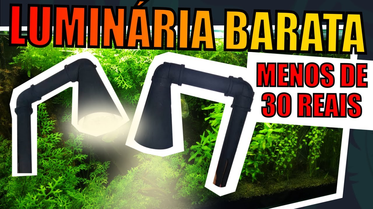 🔴LUMINÁRIA CASEIRA BARATA PARA AQUÁRIO! ( DE PVC. COMO FAZER ) |Mr. Betta|