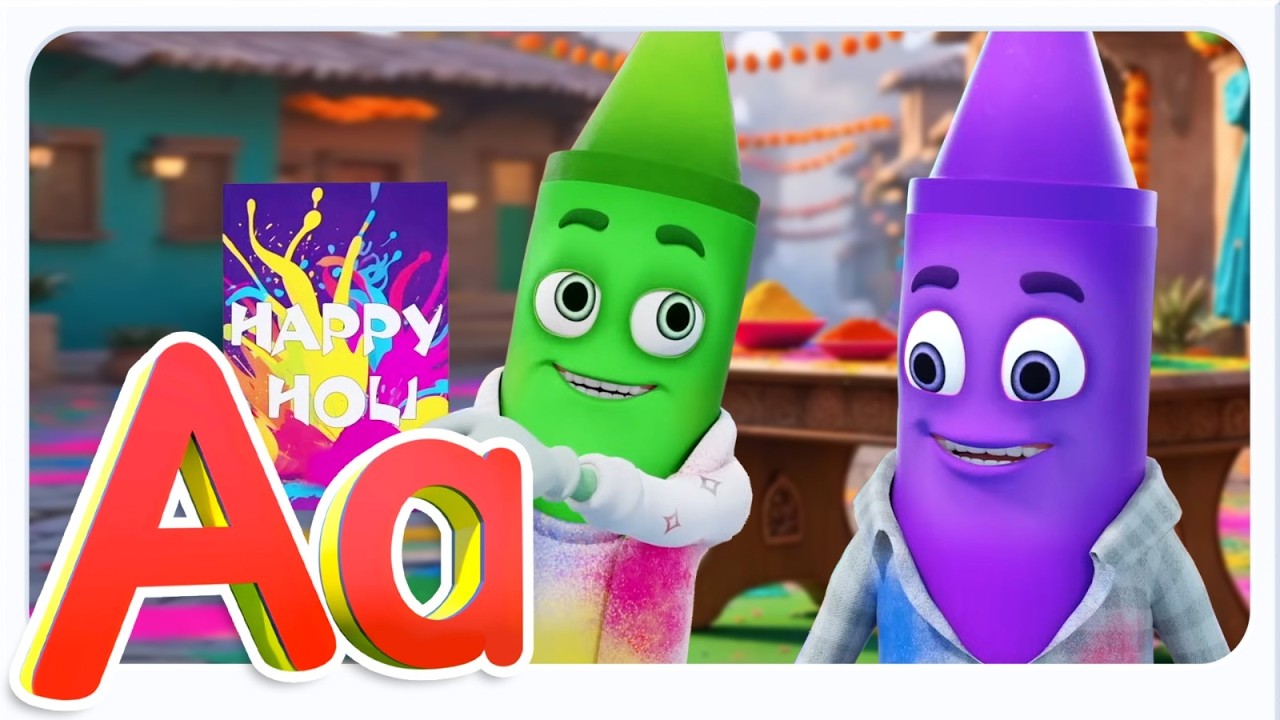 Holi Aayi, होली आई, Hindi Rhymes for Kids and Indian Festival Songs, Happy Holi