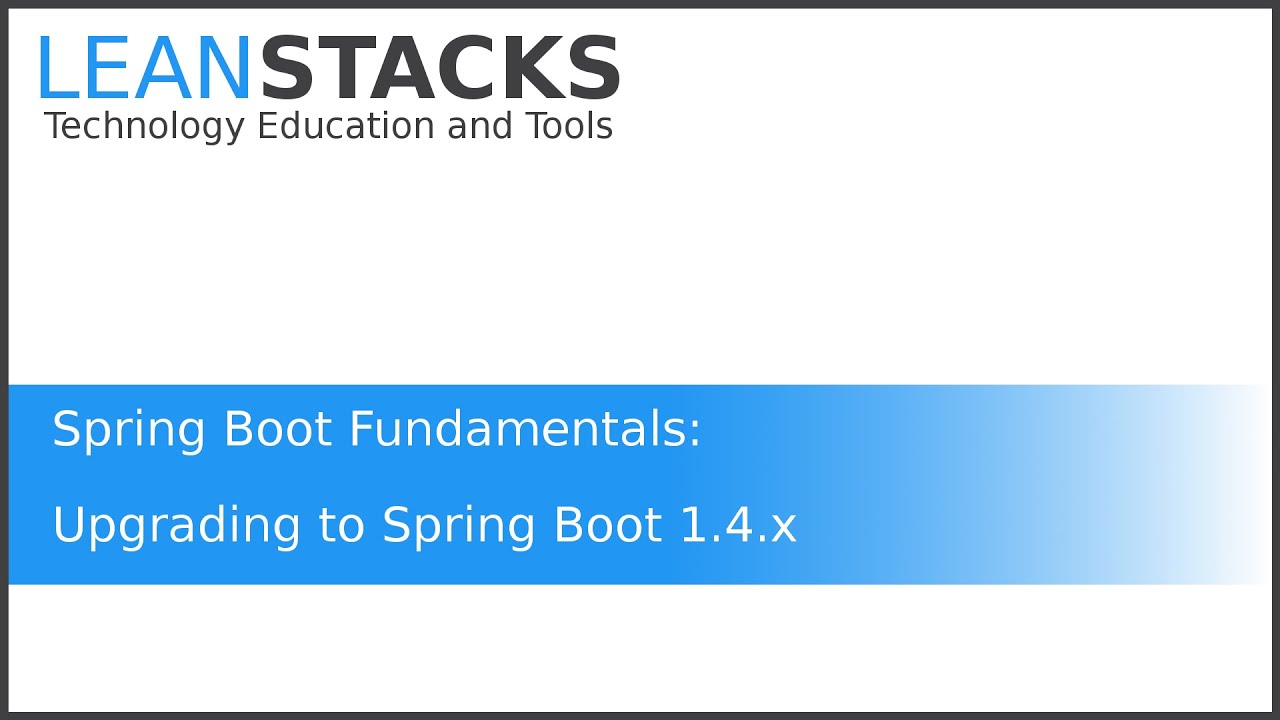Upgrading to Spring Boot 1.4