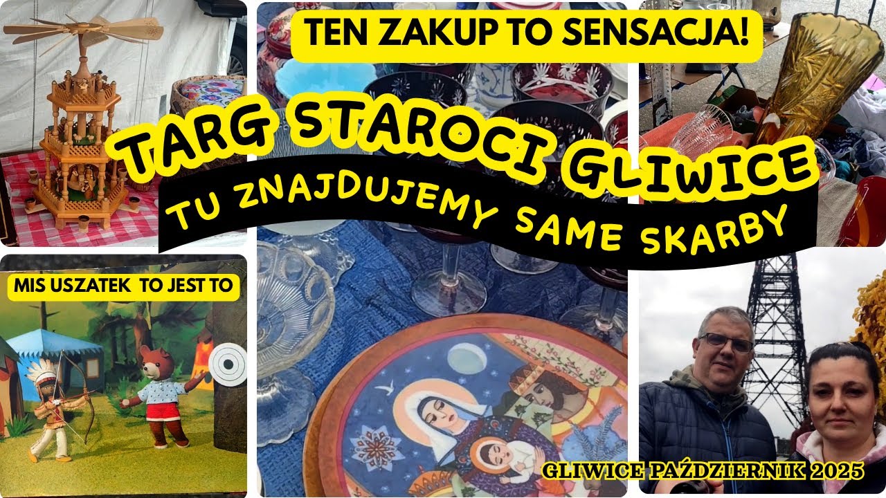 TARG STAROCI SKARBY ANTYKI PORCELANA MIŚ USZATEK, PORCELANOWE NAPARSTKI.. GLIWICE NAS ZASKOCZYŁY!