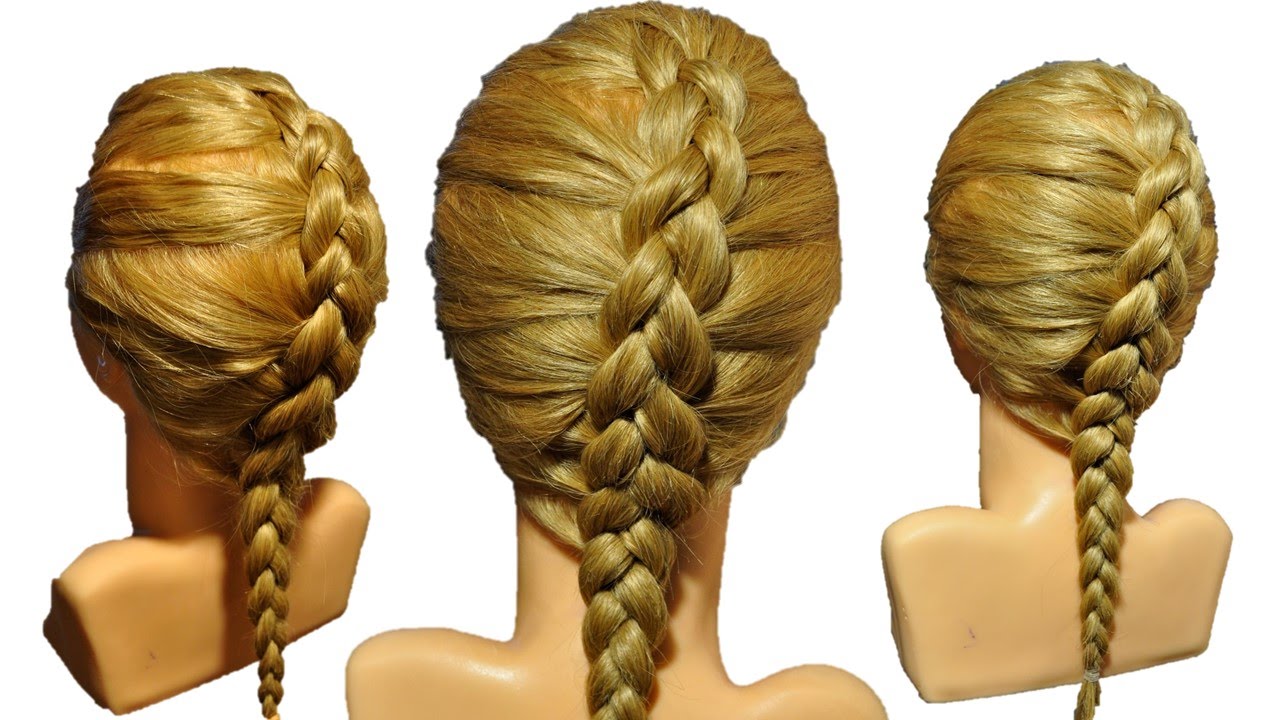 How to do French Braid Visible SUPER EASY! طريقة عمل السنبلة في الشعر تسريحة 1 سهلة جدا