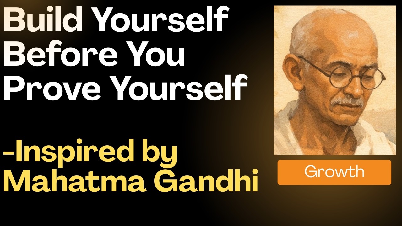 Mahatma Gandhi - Build Yourself Before You Prove Yourself - Inspired by Gandhi's life.  #leadership