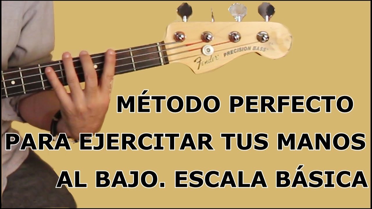 Método perfecto para EJERCITAR tus MANOS al BAJO (ESCALA BÁSICA)