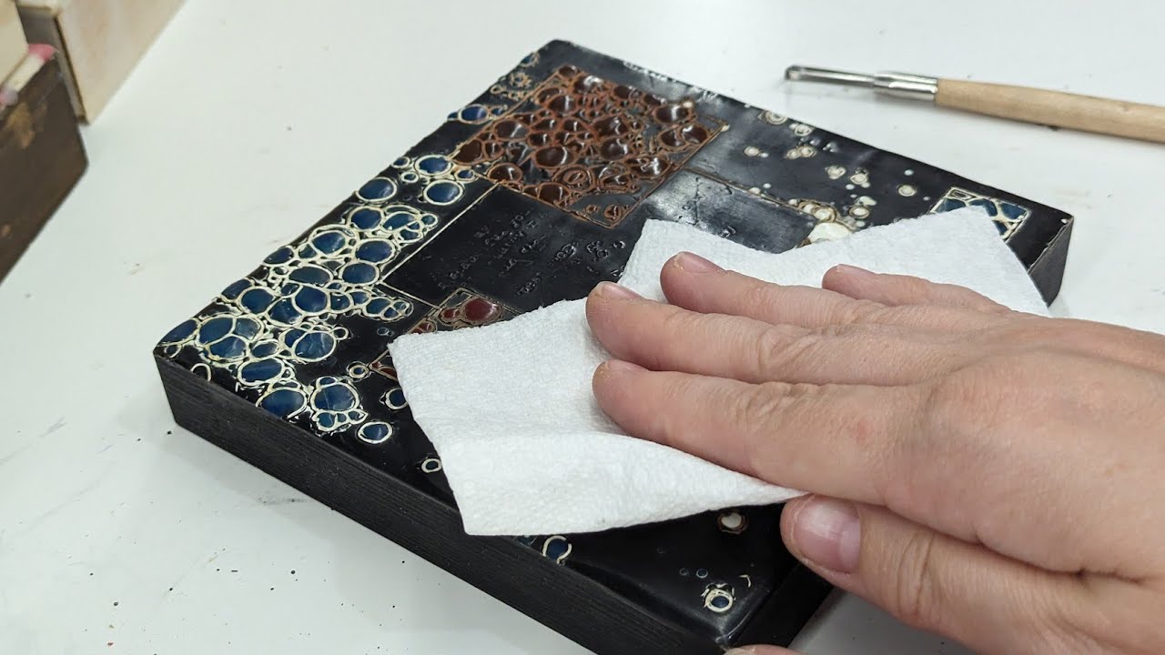 Textured Encaustic Technique with Incised Lines