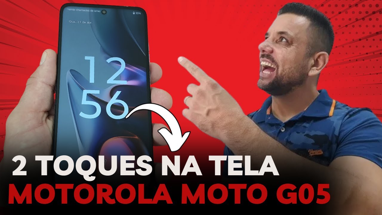 Como LIGAR e DESLIGAR a Tela Com Dois TOQUES NA TELA Do Celular Motorola MOTO G05