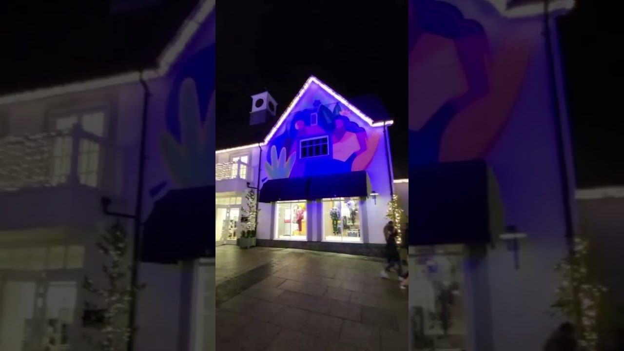 Walking Tour of Kildare Village Shopping Center 😍😍😍|| Christmas Lights || Beautiful Ireland