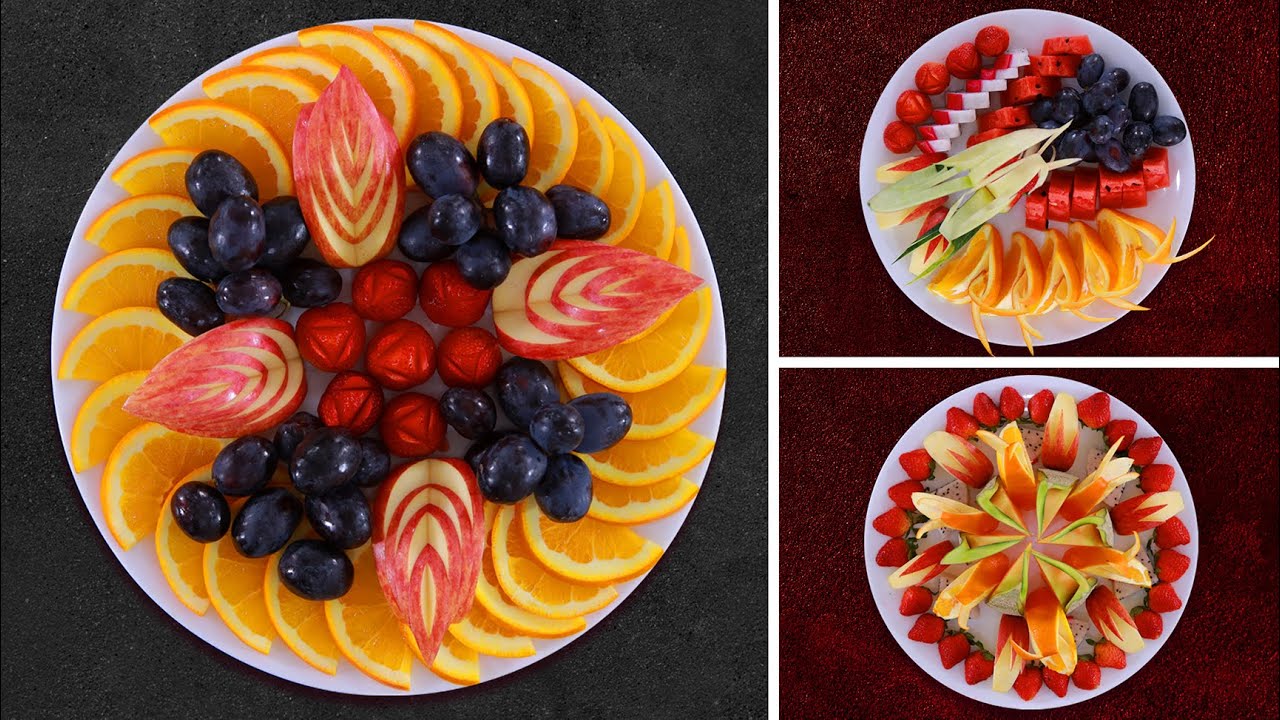 Fruits Plate Decoration - Fruits Decoration Ideas - Simple and Beautiful