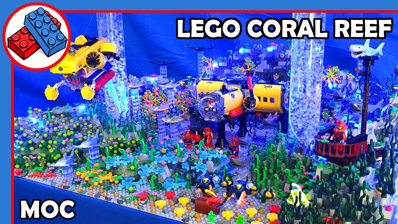 LEGO City Coral Reef Ocean Exploration Diorama Moc