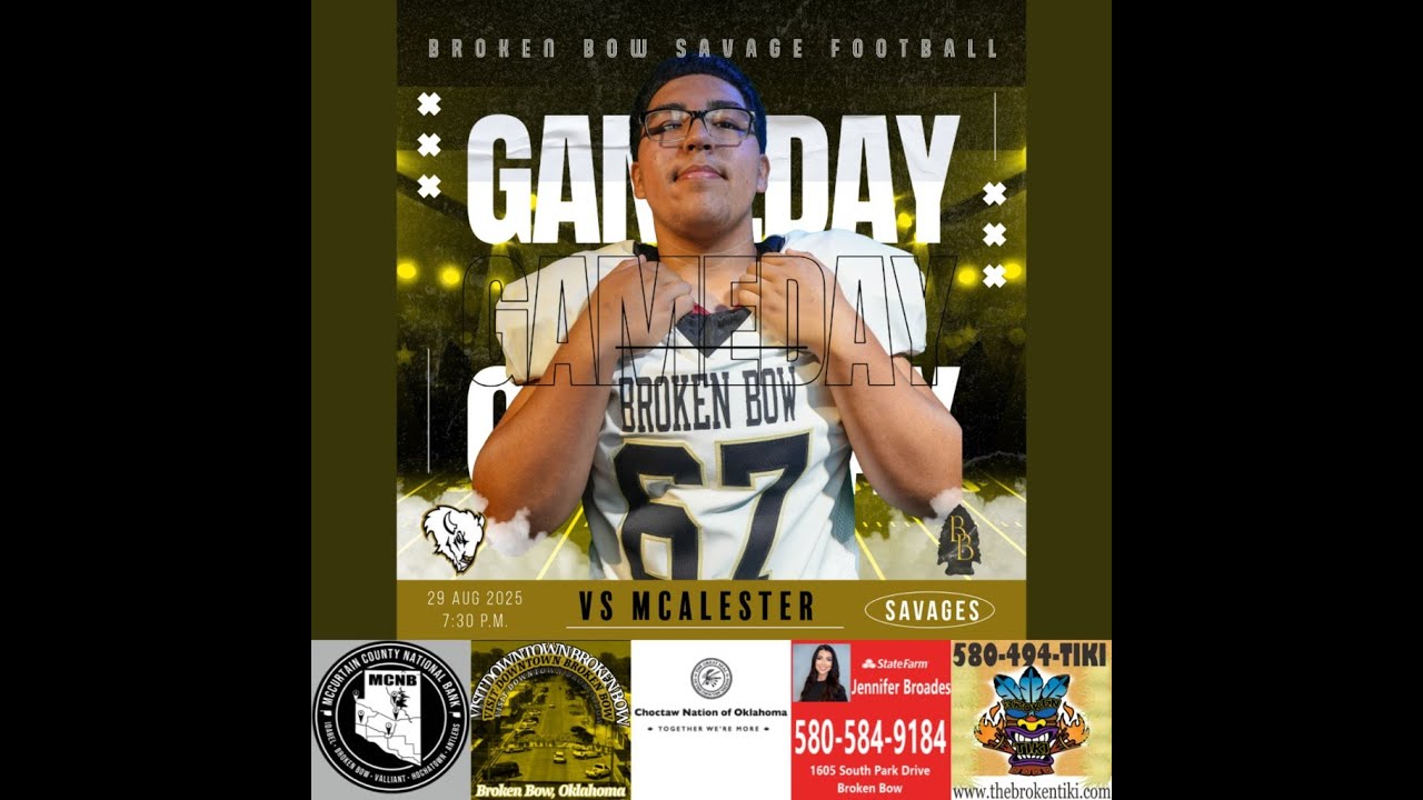 Broken Bow Varsity Football vs McAlester 20250829