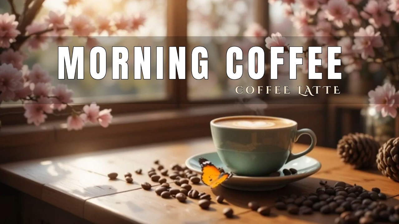 Spring Morning Coffee Ambience with Cherry Blossoms & Soft Sunrise Light ☕🌸 Relaxing Cafe Vibes