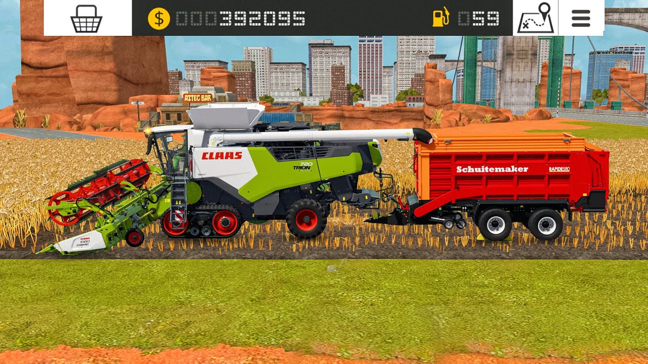 Сбор соломы с помощью комбайна и погрузочной тележки в FS18 | Мультиплеер FS18 | Покадровая съёмка |