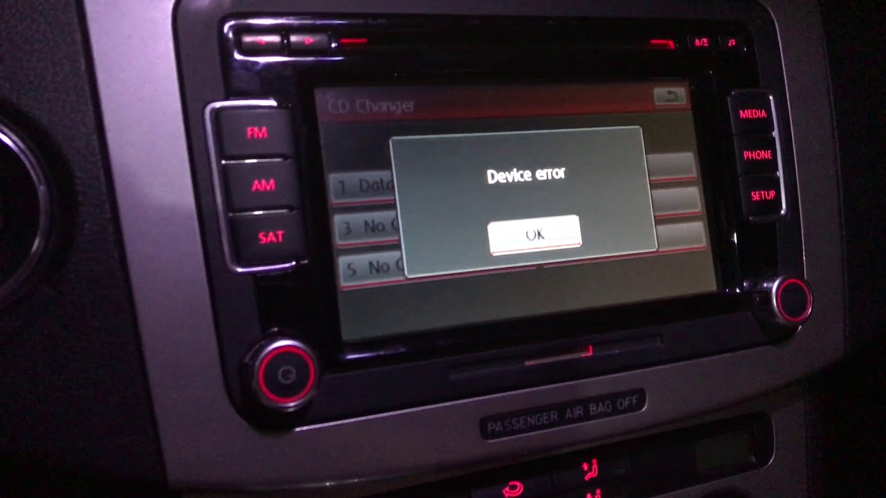 Rcd 510 cd slot error