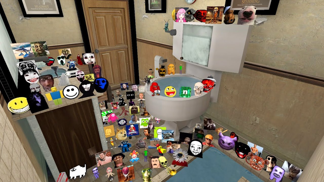 Too Much Nextbots And Nico's Nextbots in BATHROOM! Garry's Mod