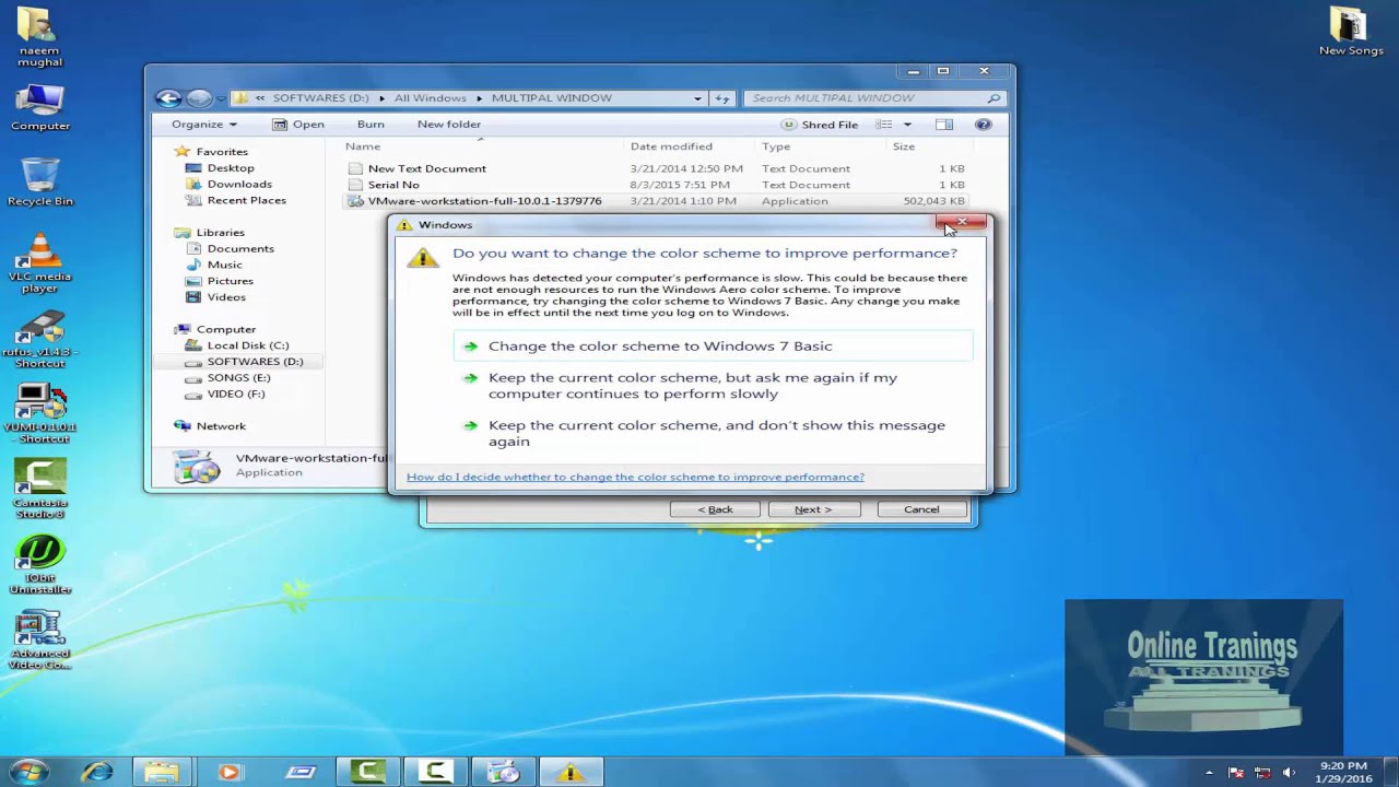 How to Install VM (Virtual Machine) Workstation 10.0 in Urdu and Hindi