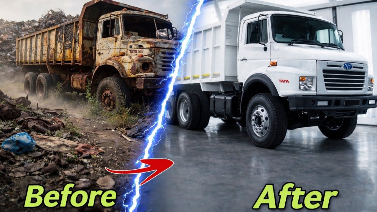 Old to New ~ Transformation | Tata Truck 😱🔥Restoration Before and After #carrestoration #beforeafter