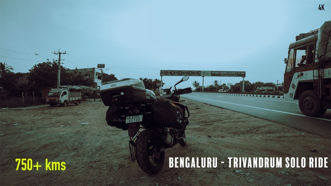 A Solo Bike Trip from Bengaluru to Trivandrum | KTM 390 Adventure Rally | Kvlogs | 4K | Best Road!!!