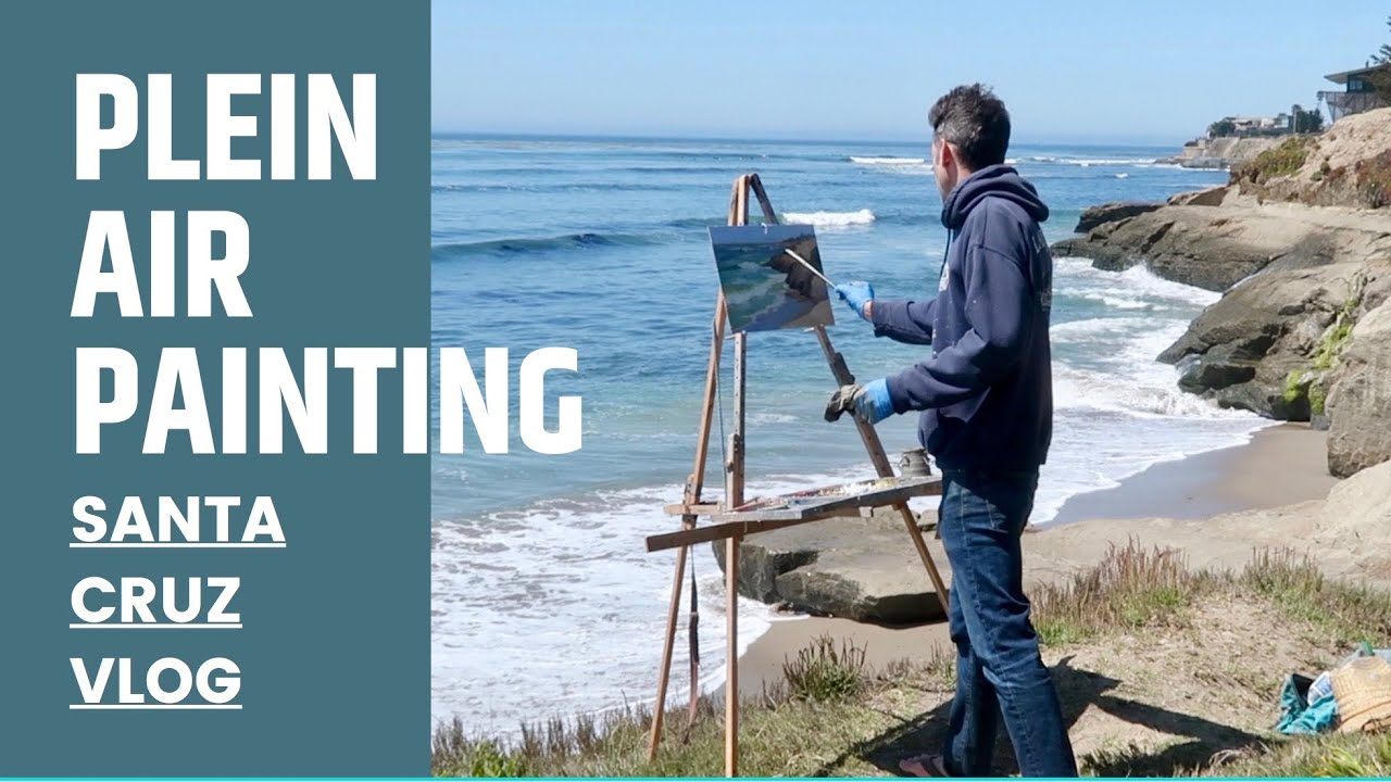 PLEIN AIR oil painting EAST CLIFF in SANTA CRUZ california