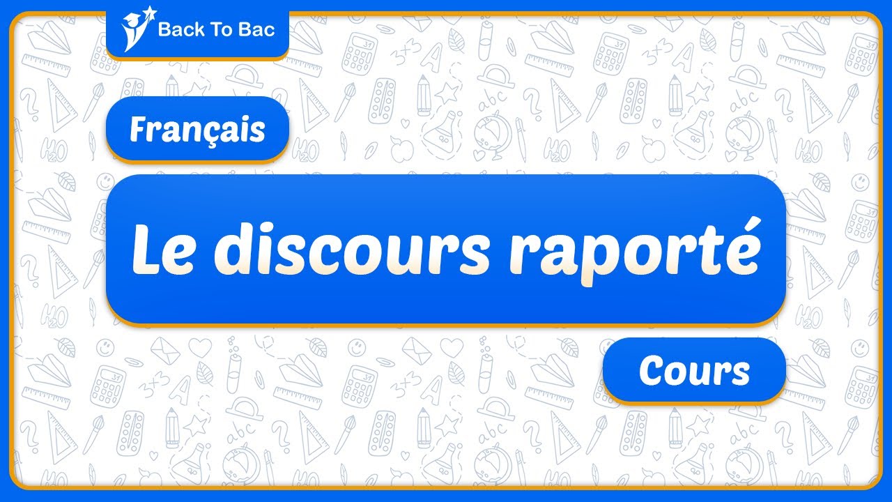 Le discours rapport&eacute; (cours)
