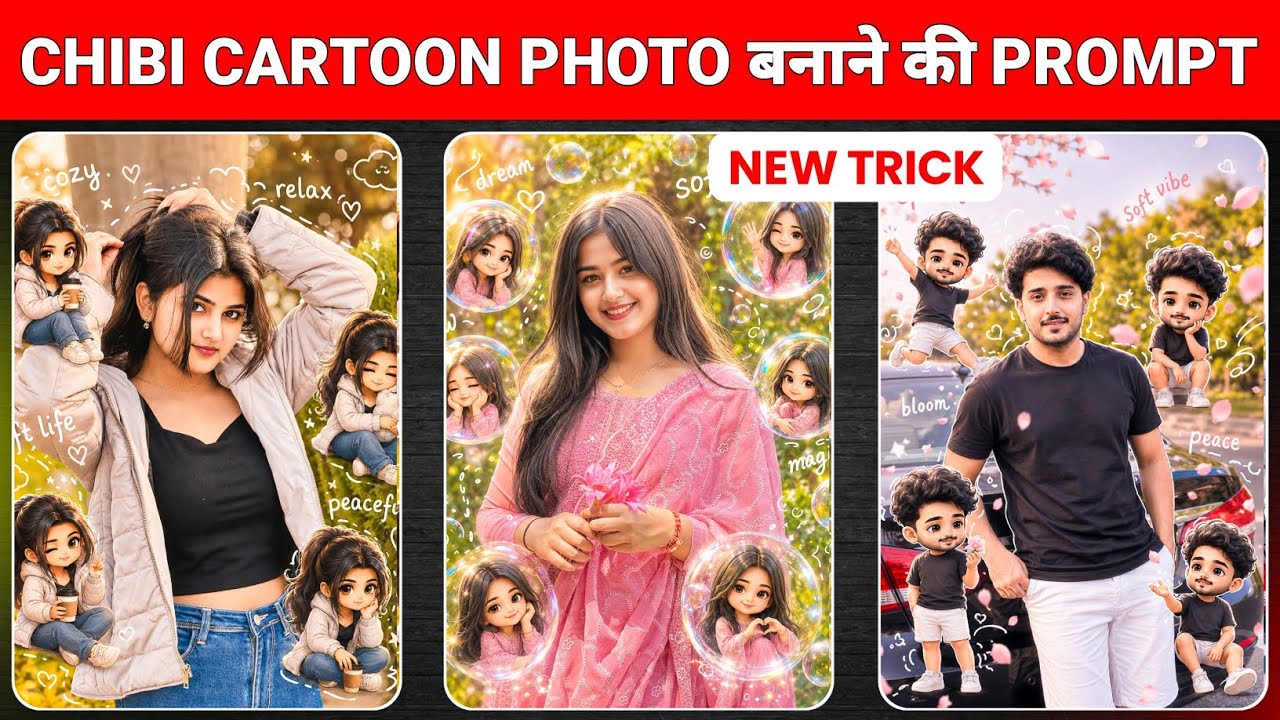 Instagram Trending Chibi Style Photo Editing Prompt🤩🔥| Chibi Style Photo Prompt | Cartoon Photo Edit