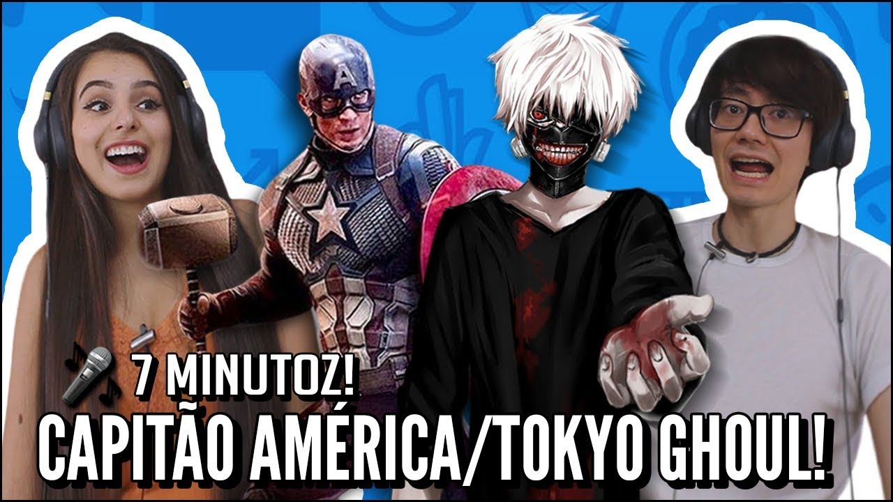 JOVENS REAGEM A 7 MINUTOZ - CAPITÃO AMERICA, KRATOS VS MELIODAS, TOKYO GHOUL