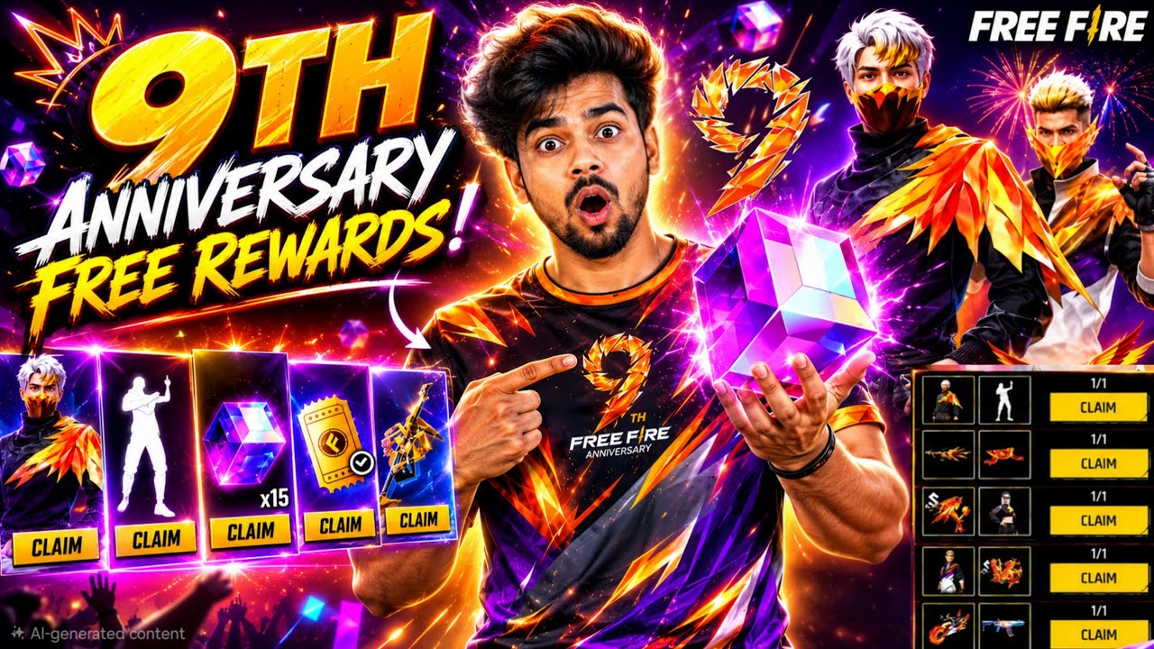 How To Get Free Bundles + Free Emotes + Free Magic Cube 9th Anniversary 24 June | Ff Upcoming Events
