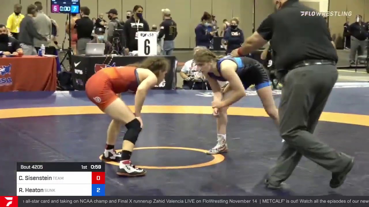 53 Kg Final Cheyenne Sisenstein Team Tornado Wrestling Club Vs Ronna Heaton Sunkist Kids Wrestling