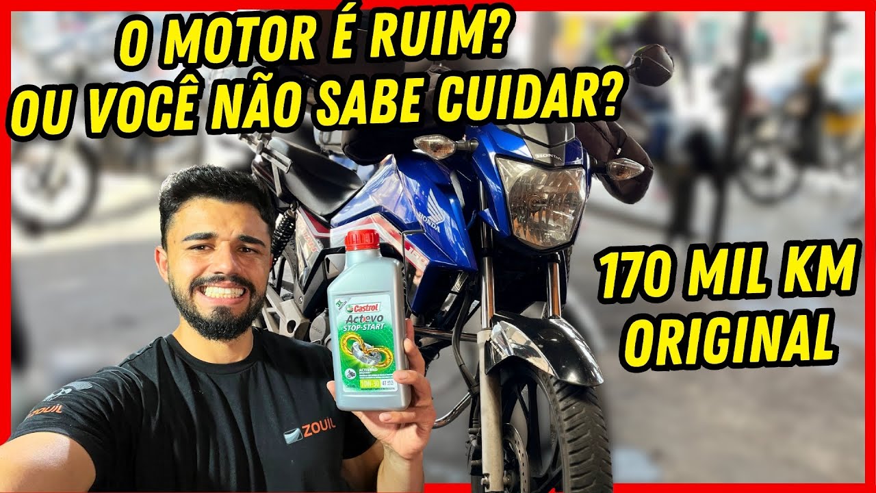 TITAN 160 COM 170 MIL KM ORIGINAL USANDO ÓLEO @CastrolBrasil - O MOTOR 160 REALMENTE É RUIM?