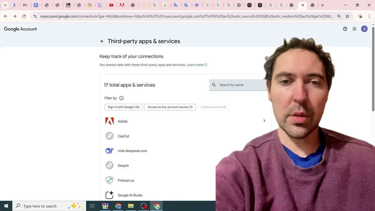 How to cancel authorization on a website using a Google account