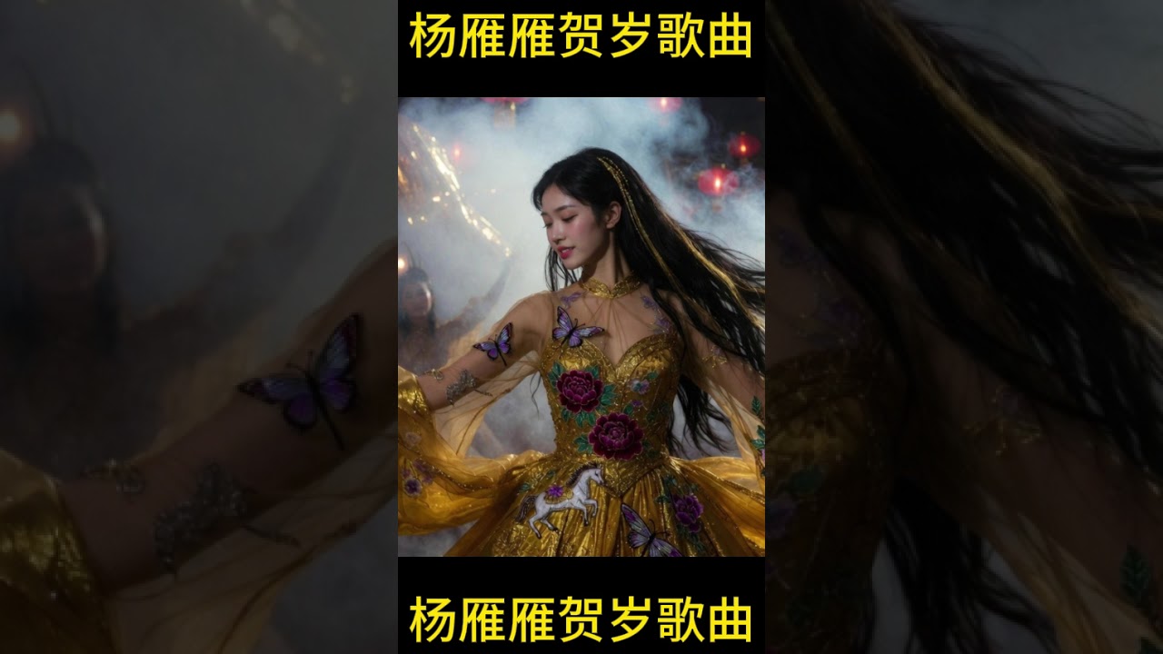 2.【手机屏幕】杨雁雁新年贺岁歌曲：1.新年新希望  2.新年好运到 3.新年新目标