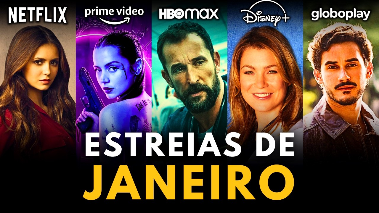 Os Melhores Lan&ccedil;amentos de JANEIRO na Netflix, Prime Video, HBO Max, Disney+ e Mais Streamings! 2026