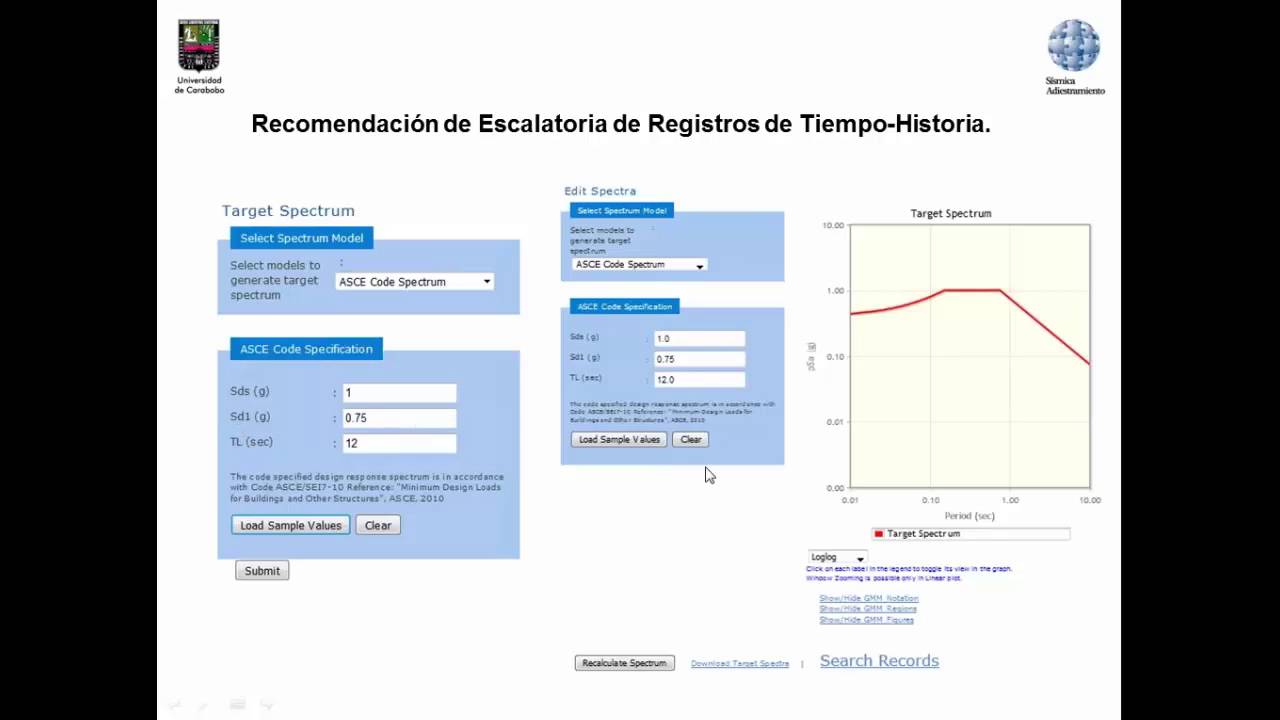 Uso de registros sísmicos reales o sintéticos (Time History)