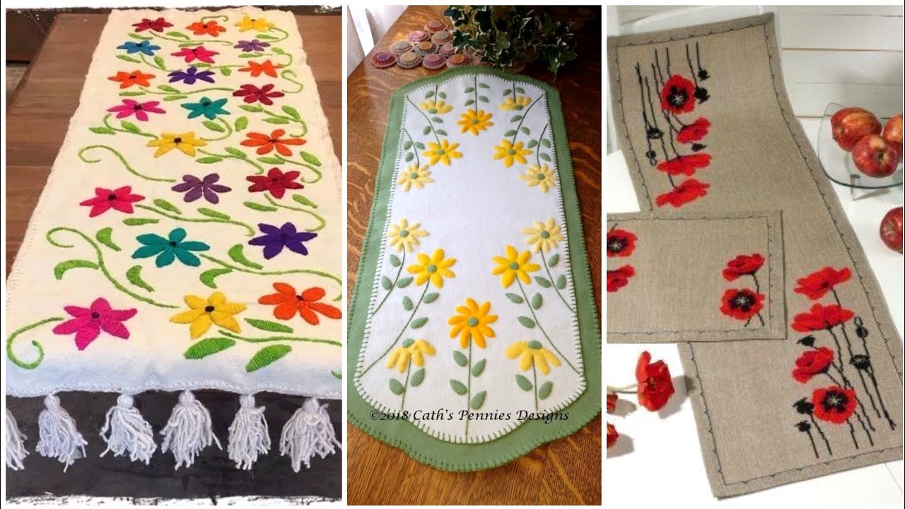 Luxury And Classy Mexican Hand Embroidered Table Mats And Table Runners Designs