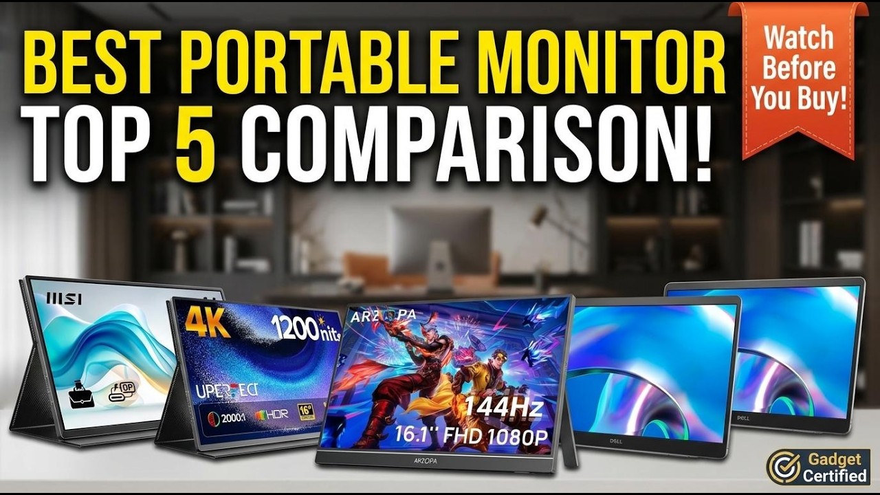 【2026】best portable monitor & laptop screen extender: TOP 5 Comparison!