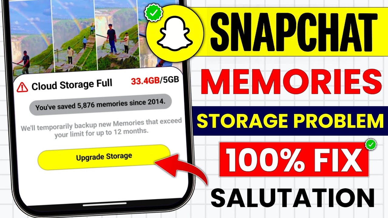 Snapchat memories storage problem | Snapchat storage full problem | Export snapchat memories