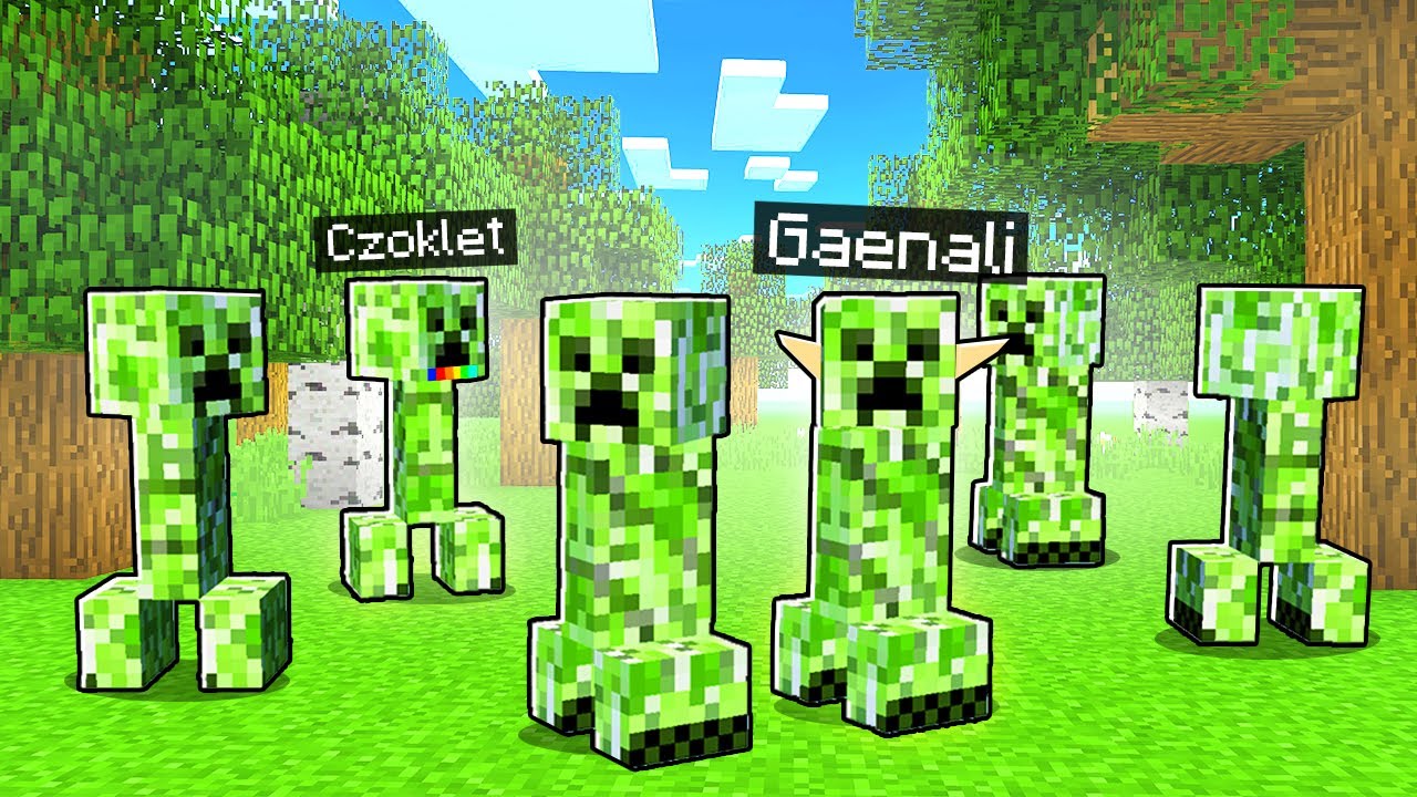 GRAMY W CHOWANEGO JAKO CREEPERY! - Minecraft | CZOKO I NALI