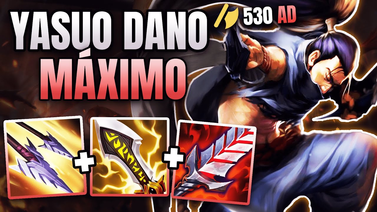 ESSA COM CERTEZA É A BUILD COM MAIS DANO NO YASUO (burstei até um renekton)