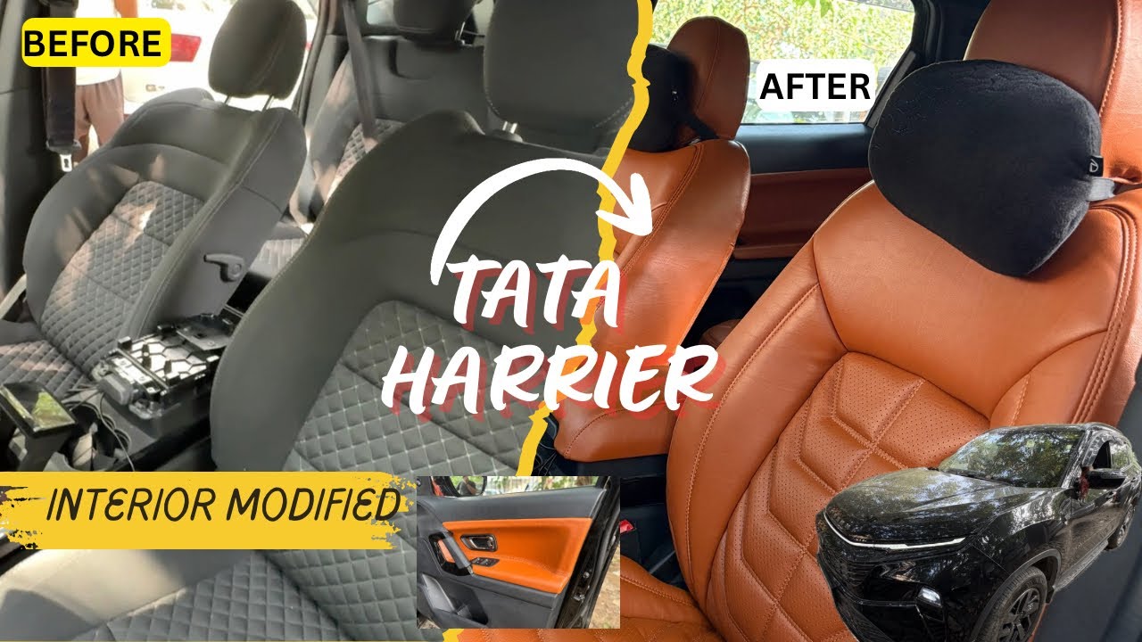 🔥 Tata Harrier Interior Modification ✅ Luxury Premium Look ✅ Tata Harrier Modified 🔥
