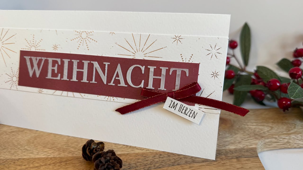Karte mit Schablonen durchs Jahr • einfaches Gutscheinfach • Café Constanze 