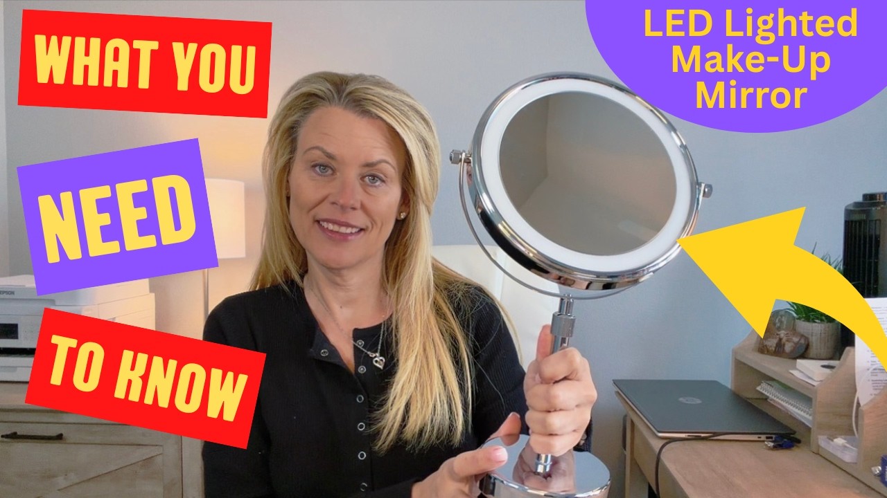 LED Lighted Makeup Mirror! 10X Magnifying, Adjustable & Rechargeable - Nicesail Mirror Review