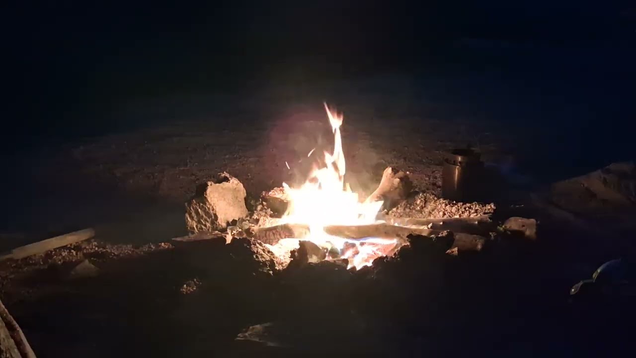 Enjoying a nice camp fire