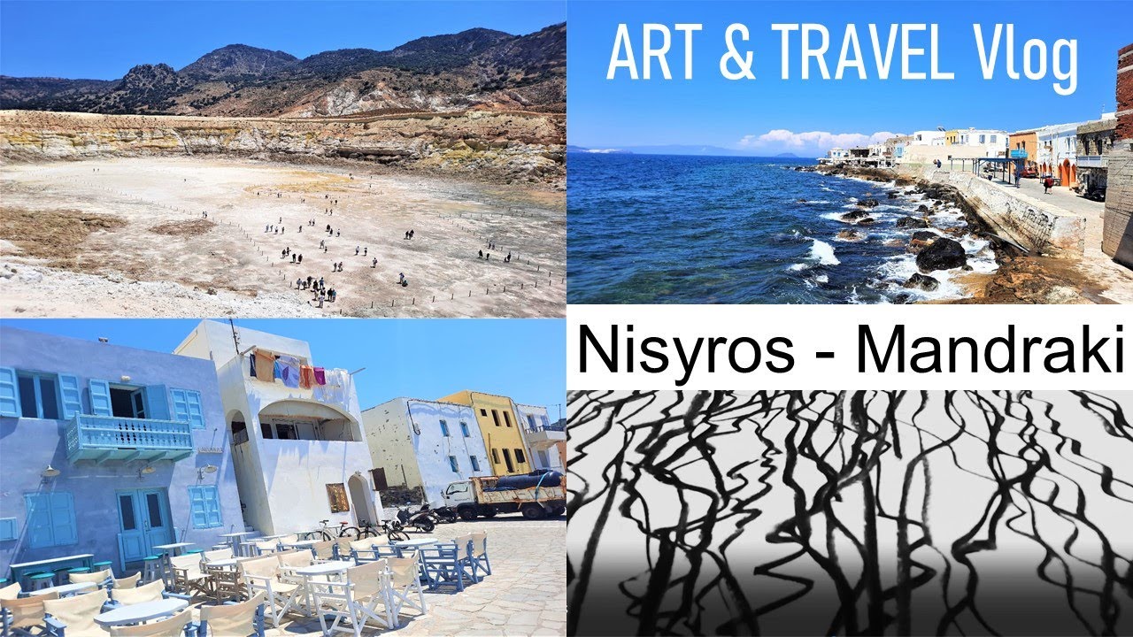 Nisyros / Mandraki / Walking tour / Volcano Crater Stefanos / Art & Travel Vlog