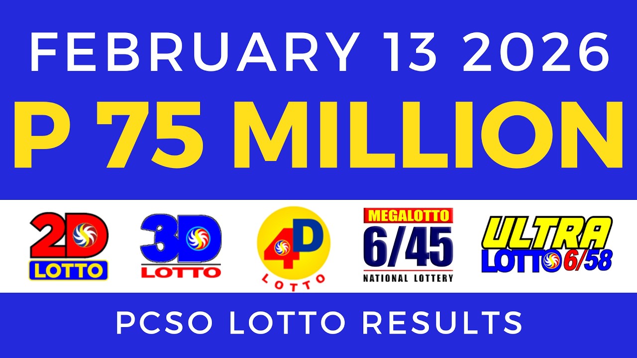 Lotto Result Today 9pm February 13 2026 PCSO