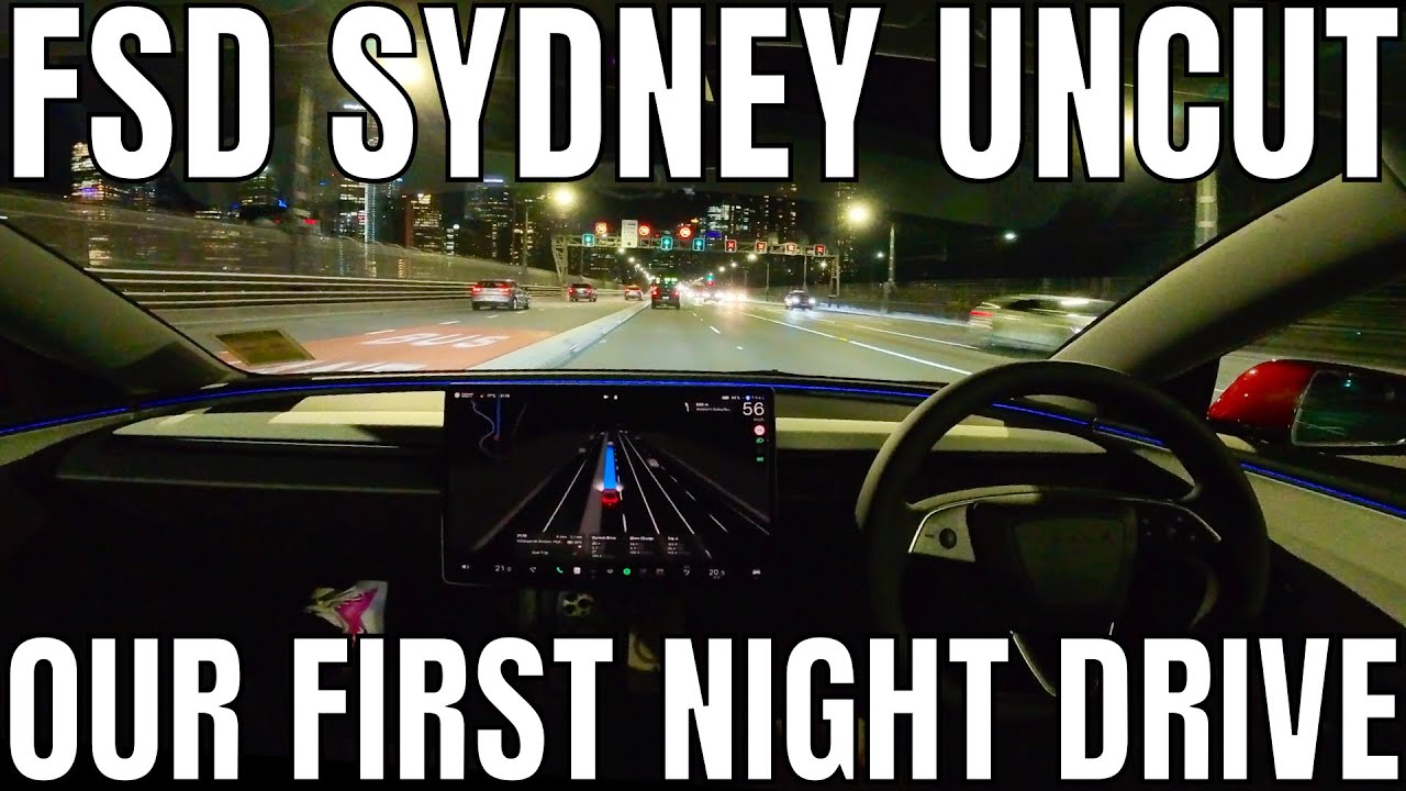 Uncut: Tesla FSD Supervised Australia v13.2.9 | Night Drive in Sydney