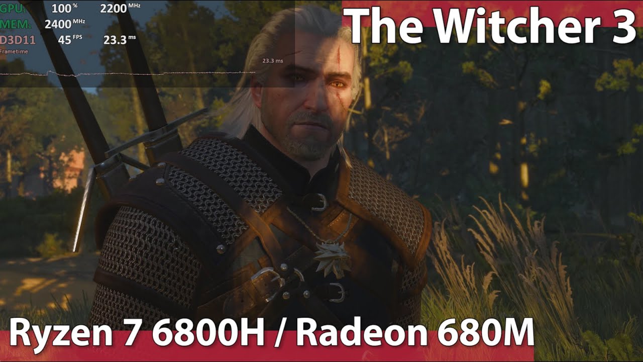 The Witcher 3 | AMD Ryzen 7 6800H APU | Radeon 680M (RDNA2) | 900p-1440p