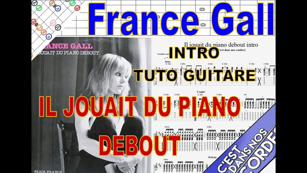 Il jouait du piano debout Tuto guitare Intro