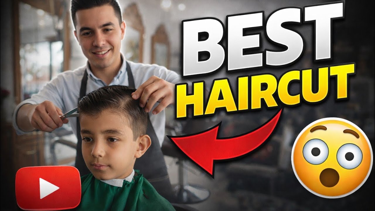 BEST Kids Haircut Transformation 🔥 | Clean Side Part Fade