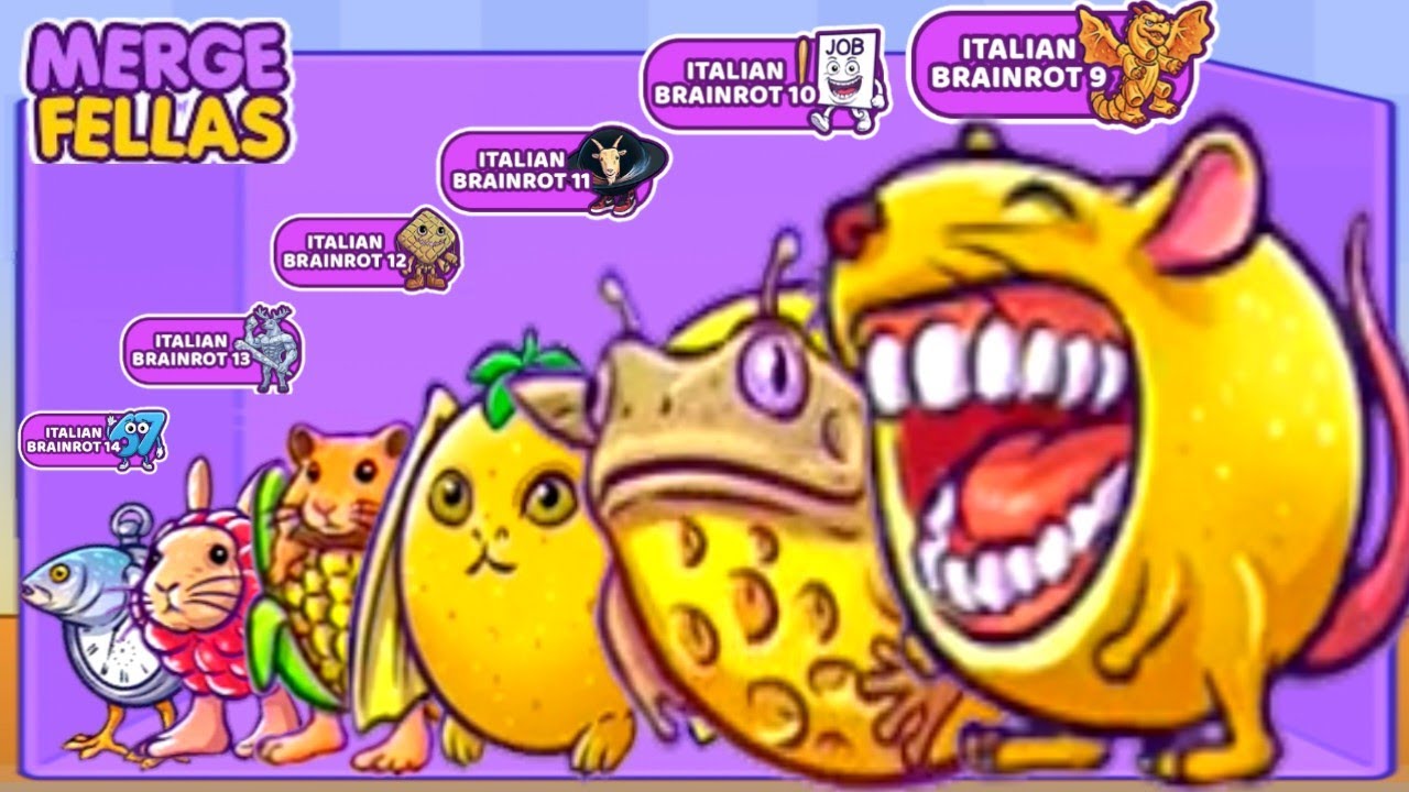 Merge Fellas BOSS + BOSS Brainrot ⁉️ Brainrot 9,10,11,12,13,14 - New Update -The ULTIMATE MAX LEVEL
